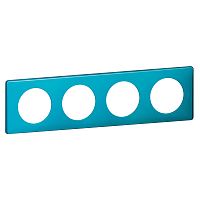 LEGRAND Рамка, четырехпостовая, лазурный пунктум (068774 )