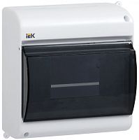 IEK Щит распределительный навесной ЩРн-П-6 IP30 пластиковый белый прозрачная дверь КМПн 2/6 (MKP42-N-06-30-09)