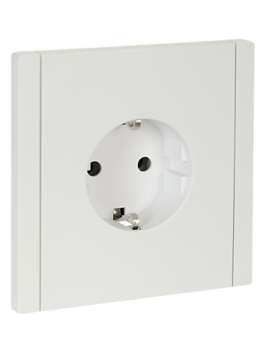 IEK FORTE&PIANO Розетка 1-местная с заземлением без защитных шторок безвинтовое крепление 16А FP214 белый  (FP-R11-16-1-K01)