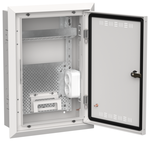 IEK TITAN 5 Корпус мультимедиа ЩРв-24 (1х24) 505х365х130мм IP30 белый  (TI5-51-V-024-30)