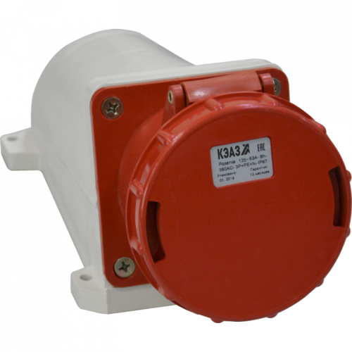 KEAZ Розетка для монтажа на поверхность  135-63А-6h-380AC-3P+PE+N-IP67 (241221)