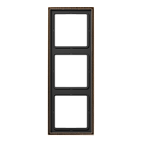 JUNG Рамка 3-я для горизонтальной/вертикальной установки  Серия- LS990  Материал- металл  Цвет- античная (ME2983AT)