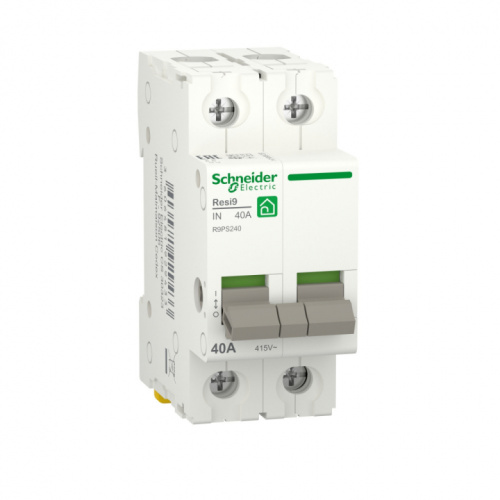 SCHNEIDER ELECTRIC RESI9 ВЫКЛЮЧАТЕЛЬ НАГРУЗКИ 40А 2P (R9PS240)