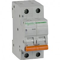 SCHNEIDER ELECTRIC Выключатель автоматический двухполюсный 50А 1п+N С ВА63 4.5кА (11218)