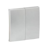 EKF Валенсия лицевая панель выключателя 2-кл. 10А сталь EKF PROxima (ESV10-L-023-30)