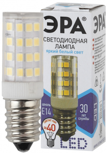 ЭРА Лампа светодиодная LED 5Вт Т25 4000К Е14 нейтральный капсула (Б0033031)
