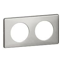 LEGRAND Рамка, двухпостовая, сильвер пунктум (068722 )