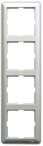 SCHNEIDER ELECTRIC W59 Рамка 4 поста матовый хром (KD-4-58)