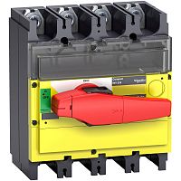 SCHNEIDER ELECTRIC Выключатель-разъединитель INV400 4п красная рукоятка/желтая панель (31191)