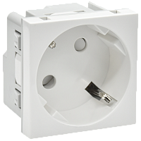 IEK PRIMER РКС-20-30-П-45 Розетка 45град с заземляющим контактом защитной шторкой и винтовым зажимом (2 модуля) белая  (PR-KK40D-RSZH-2-2-45-K01)