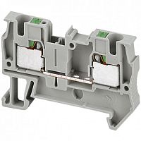 SCHNEIDER ELECTRIC Клемма пружинная PIT проходной 2 точки 4мм.кв. серая (NSYTRP42)
