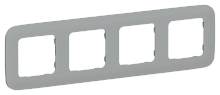 FLITE ARTISTIC Рамка 4-местная  серый (FI-M42-31-20-K03)