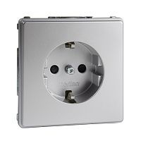 SCHNEIDER ELECTRIC Механизм розетки Schuko со шторками алюминий (MTN2300-7260)