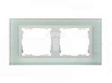 SIMON Рамка на 2 поста, S82N, натуральный - белый (стекло) (82627-60)