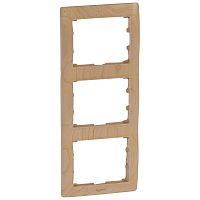 LEGRAND Galea Life Рамка 3 поста вертикальная Maple (771967 )