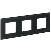 IEK SKANDY Рамка 3-местная SK-F23G стекло графит  (SK-M32-G-K53)