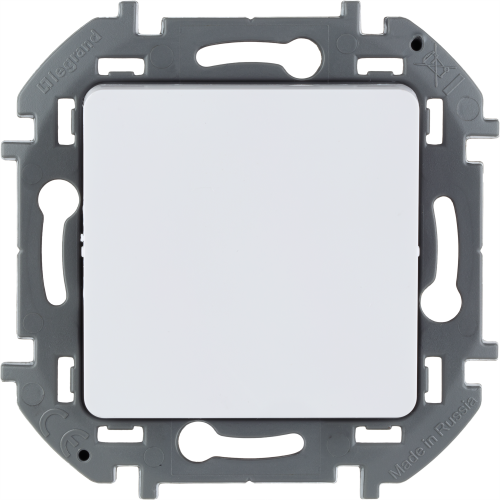 LEGRAND INSPIRIA Переключатель кнопочный одноклавишный   для скрытого монтажа, цвет &quot;Белый&quot;, номинальный ток 6 А, напряжение ~250В  (673690) фото 2