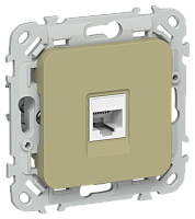 FLITE Розетка компьютерная RJ45 категория 5Е UTP  оливковый (FI-K12-1-K26)