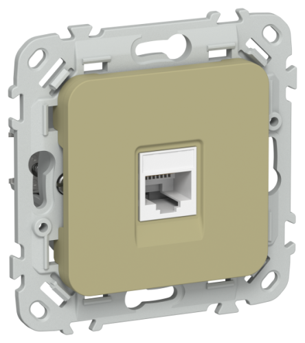 FLITE Розетка компьютерная RJ45 категория 5Е UTP  оливковый (FI-K12-1-K26)