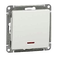 SCHNEIDER ELECTRIC Выключатель одноклавишный, с подсветкой, двухполюсный, 10АХ, механизм, белый (VS210-150-1-86)