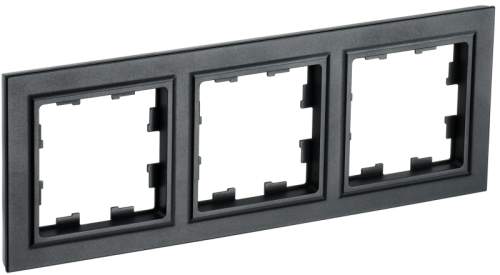 BRITE Рамка 3 поста РУ-3-БрЧ черный (BR-M32-K02)