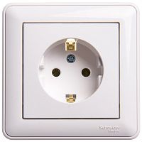 SCHNEIDER ELECTRIC W59 Розетка с заземлением без шторок, 16А, в сборе, белый (RS16-154-18)