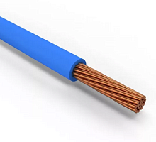 Провод силовой ПуГВ 1х6 синий (100м) многопроволочный