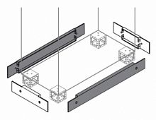 ABB Фланец цоколя боковой 100х500мм  (2шт)  (ZN5011)
