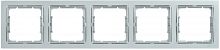 IEK РУ-5-БС Рамка пятиместная квадратная BOLERO Q1 серебряный IEK  (EMB52-K23-Q1)