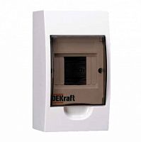 DEKRAFT Щит распределительный навесной ЩРн-П-4 IP41 пластиковый прозрачная дверь  (31008DEK)