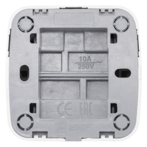 EKF Выключатель Минск 1-клавишный ОП 10А с индикатором белый Basic (EGV10-121-10) фото 2