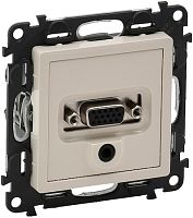 LEGRAND Valena LIFE. Розетка HDMI с предварительно подключенным разьемом. С лицевой панелью. Цвет Слоновая (753275 )