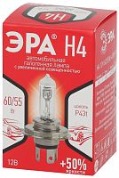 ЭРА Автолампа H4 12V 55W +50% P43t  (лампа головного света) (Б0036777)