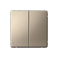 Systeme Electric ARTGALLERY 2-клавишный выключатель кнопочный, сх.2, 10А, механизм, шампань (GAL000517)