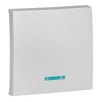 EKF Валенсия лицевая панель выключателя 1-кл. с индикатором 10А сталь  PROxima (ESV10-L-121-30)