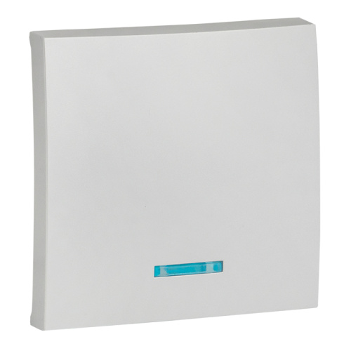 EKF Валенсия лицевая панель выключателя 1-кл. с индикатором 10А сталь  PROxima (ESV10-L-121-30)