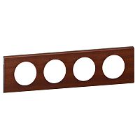 LEGRAND Рамка, четырехпостовая, орех (069224 )