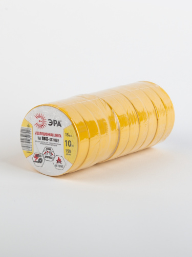 ЭРА Изолента ПВХ 15мм*10м желтая  (10/500/16000) (C0036554) фото 3