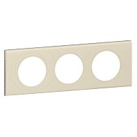 LEGRAND Рамка, трехпостовая, кожа макиато (069433 )