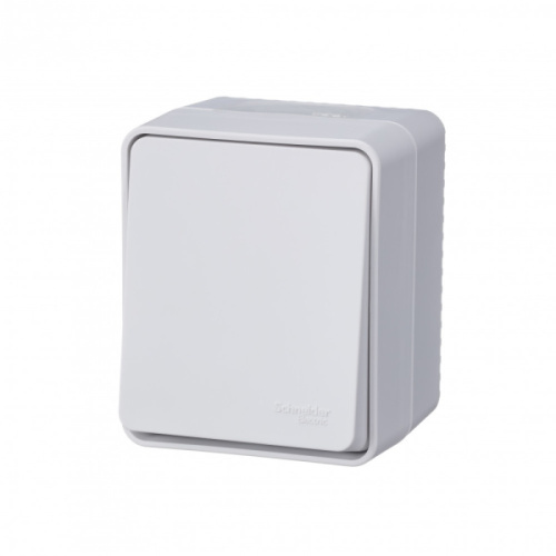 AtlasDesign Profi54 переключатель одноклавишный IP54 10 АХ, БЕЛЫЙ, Россия (ATN540161)