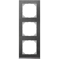 SCHNEIDER ELECTRIC M-Pure Decor Рамка 3 поста сланец/алюминий (MTN4030-3669)
