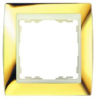 SIMON Рамка на 1 пост, S82, золото - сл.кость (82714-66)