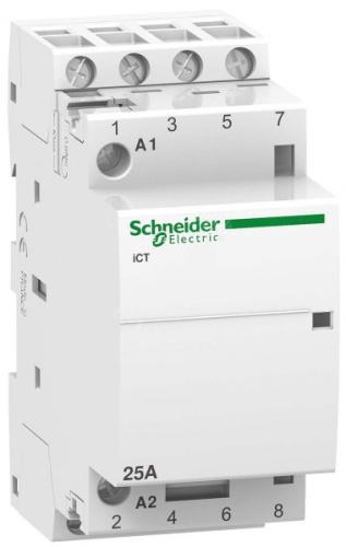 SCHNEIDER ELECTRIC Контактор модульный iCT 63A 4НО 24В АС (A9C20164)