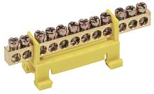 IEK Шина PE земля на DIN-изоляторах тип Стойка ШНИ-6х9-12-С-Ж (YNN10-69-12P-K05) IEK Шина PE земля на DIN-изоляторах тип Стойка ШНИ-6х9-12-С-Ж (YNN10-69-12P-K05)