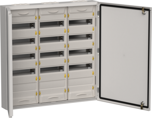 TITAN 5 Корпус металлический ЩРн-180 (3х60) 835х830х140 IP54 серый (две двери) IEK