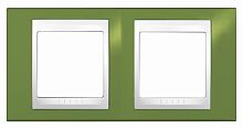 SCHNEIDER ELECTRIC UNICA-Хамелеон Рамка 2 поста фисташковый/белая (MGU6.004.866)