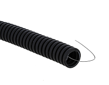 EKF Труба гофр. ПВХ с протяжкой d16 мм (100 м) черная -Plast (tg-z-16-100-black)