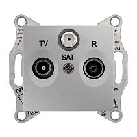 SCHNEIDER ELECTRIC Sedna Розетка TV/R/SAT проходная 8dB в рамку алюминий (SDN3501260)