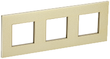 IEK SKANDY Рамка 3-местная SK-F33Sh металл шампань  (SK-M32-M-K37)
