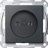 SCHNEIDER ELECTRIC Механизм розетки без заземляющего контакта антрацит (MTN2001-0414)